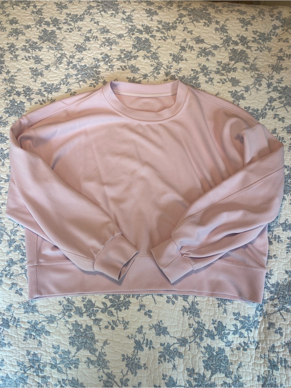 Lululemon Ribbed Softstreme Perfectly Oversized Cropped Crew Size 10